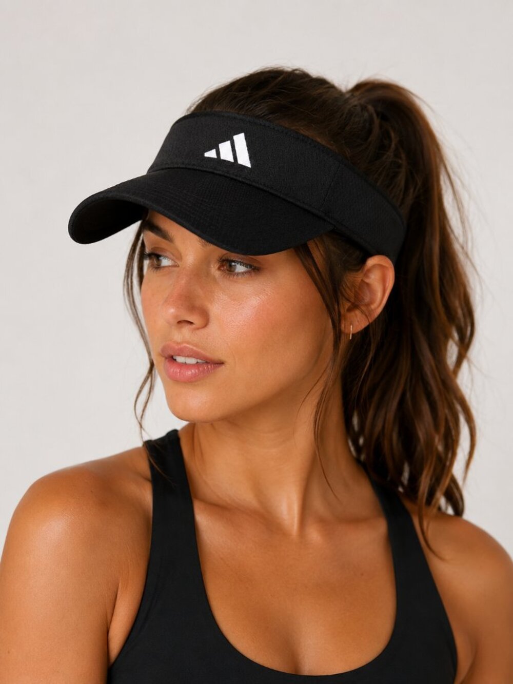 Adidas Black Athletic Sports Visor OSFA